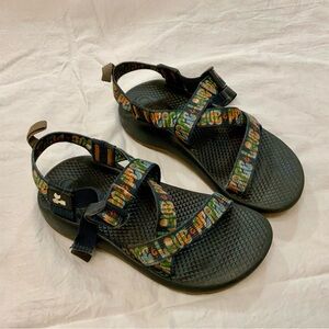 Chaco Kids Sandals - Black with Multicolor Straps